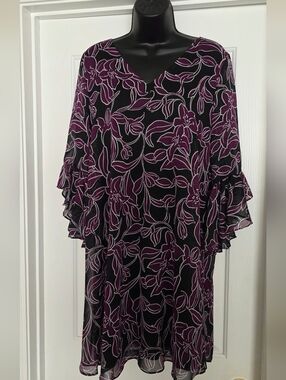 Calvin Klein Floral Midi Dress Size 14